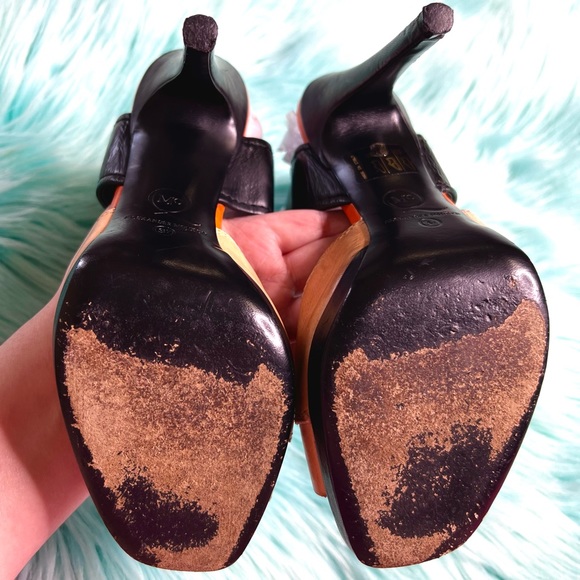 ALEXANDER MCQUEEN Strappy LEATHER Cuff Platform Bootie Sandal Heels Women’s 7 - Picture 14 of 16